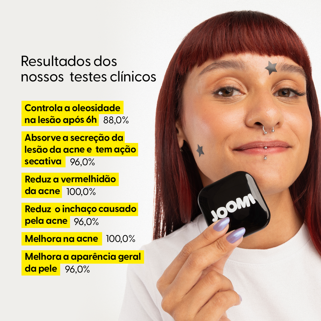 Estojo preto para Adesivos Secativos + 32 Adesivos em Estrela